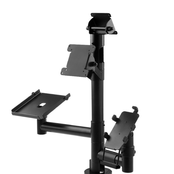 Modular point of sale mount with a monitor double VESA mount