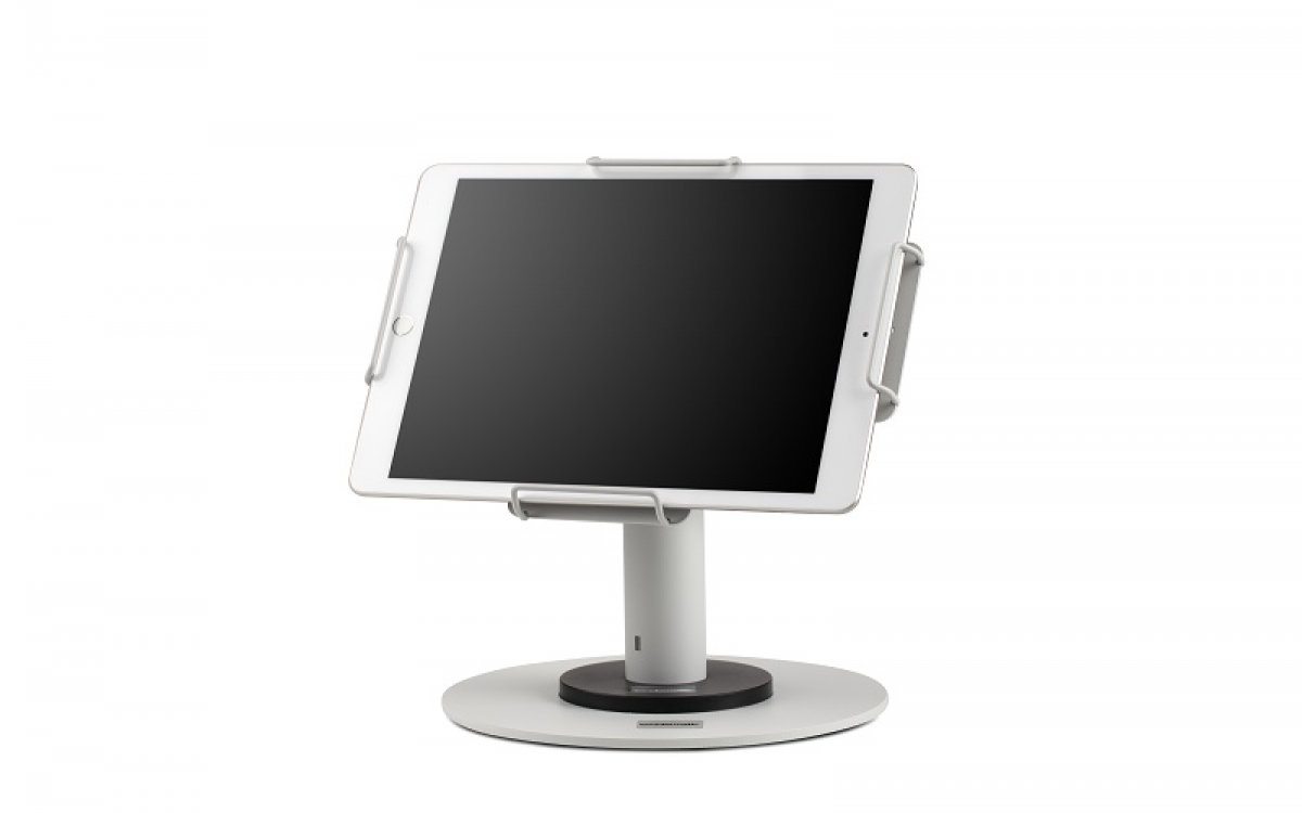 New universal tablet stands for hospitals rooms.