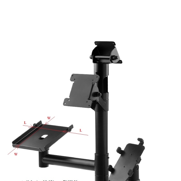 Modular point of sale mount with a monitor double VESA mount